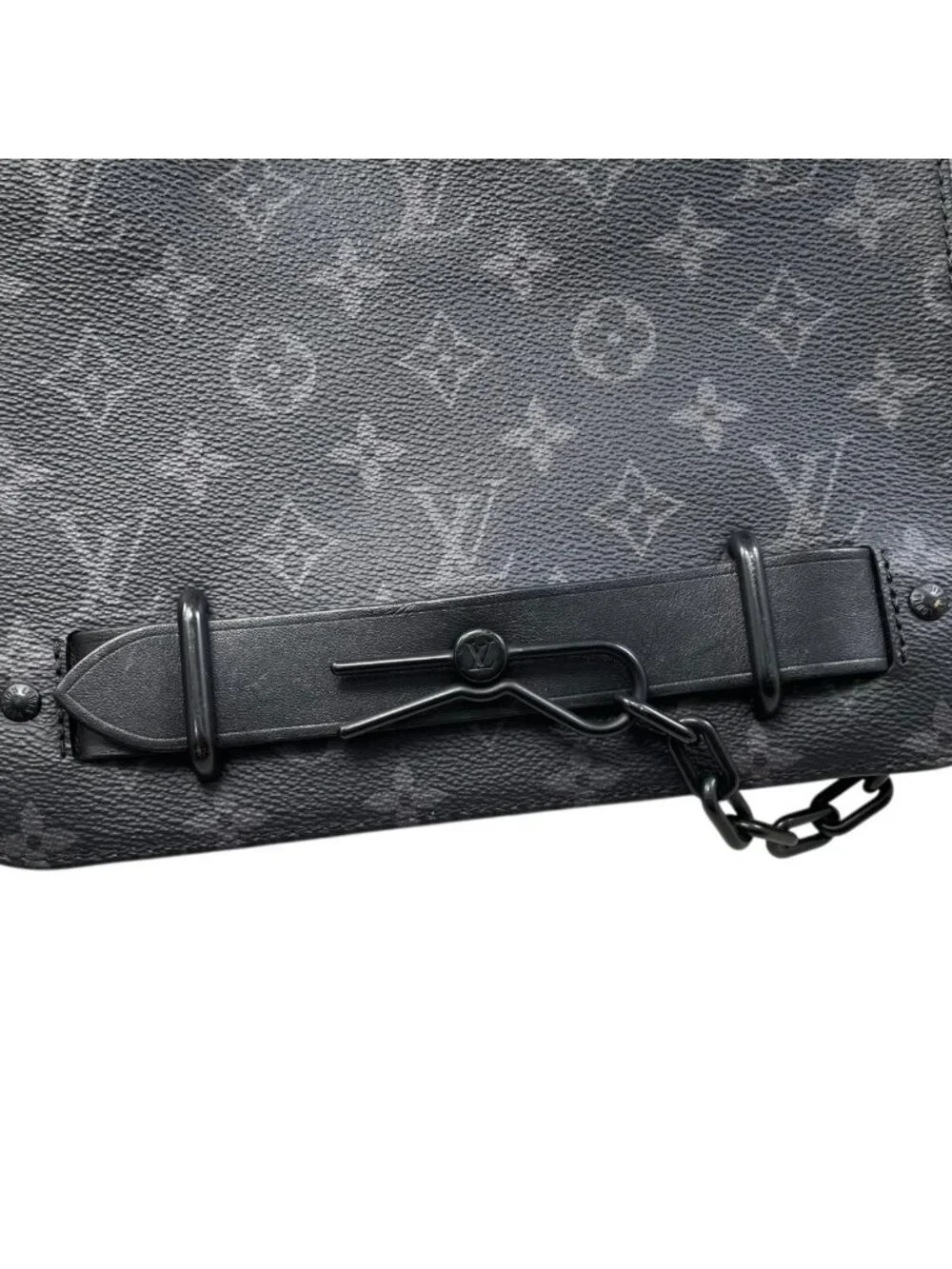 Louis Vuitton Shoulder Bag Steamer Messenger Monogram Eclipse Black